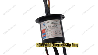 Hybrydowy pierścień ślizgowy do transmisji HDMI i Gigabit Ethernet