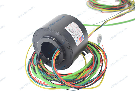 Ethernet Signal Slip Ring z systemem Profi-net RS232 & Through Bore For Power