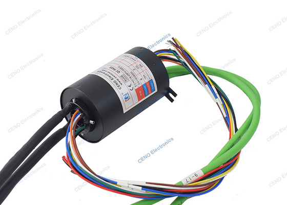 2 obwody 1000M Ethernet Signal Slip Ring z 8 obwodami 10A