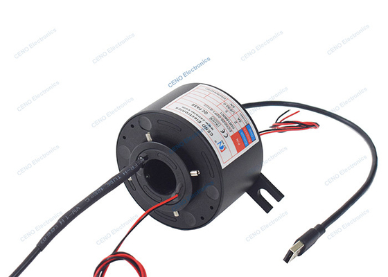 USB 2.0 sygnał Slip Ring z przez otwór 25 mm dla symulatora ruchu