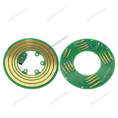 38mm PCB-style Pancake Slip Ring z zasilania elektrycznego i sygnału CAN dla robotycznego