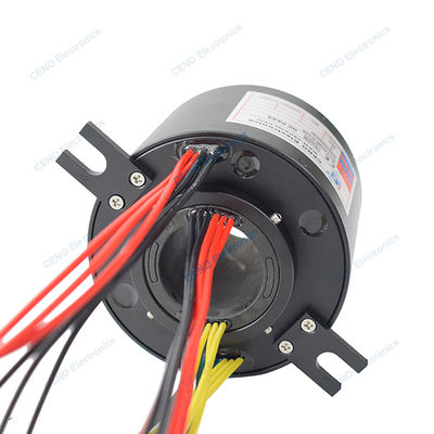 Przez otwór Slip Ring z 4 obwodami Energia elektryczna i opcja dla przemysłu